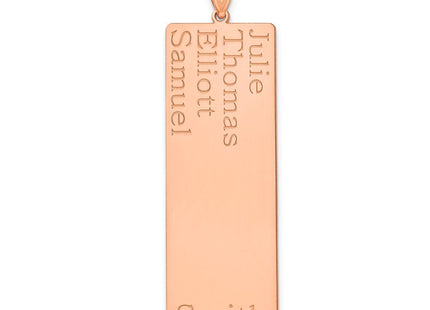 10K yellow gold bar necklace, alternate view