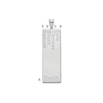 10K White Gold 4 Name Family Pendant view