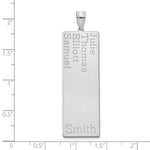10K White Gold 4 Name Family Pendant view
