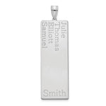 10K White Gold 4 Name Family Pendant view