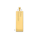 14K Yellow Gold 2 Name Family Pendant view