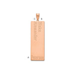 14K Rose Gold 2 Name Family Pendant view