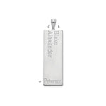 14K White Gold 2 Name Family Pendant view