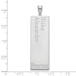 14K White Gold 2 Name Family Pendant view