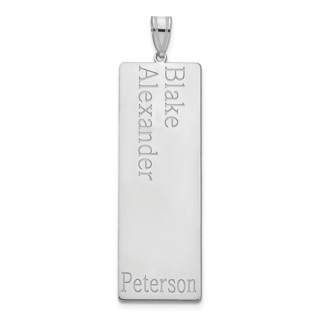 10K white gold family pendant, alternate view