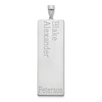 14K White Gold 2 Name Family Pendant view
