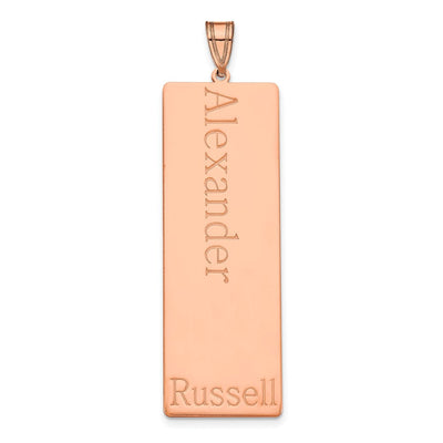 10K Rose Gold 1 Name Family Pendant