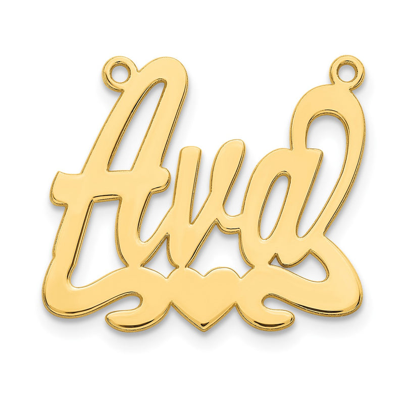 Sterling silver name pendants & charm, alternate view