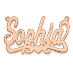 Sterling Silver/Gold-plated Heart Name Plate view 18