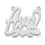 Sterling Silver/Gold-plated Heart Name Plate view 2
