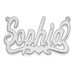 Sterling Silver/Gold-plated Heart Name Plate view 3