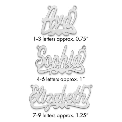 Sterling silver name pendants & charm