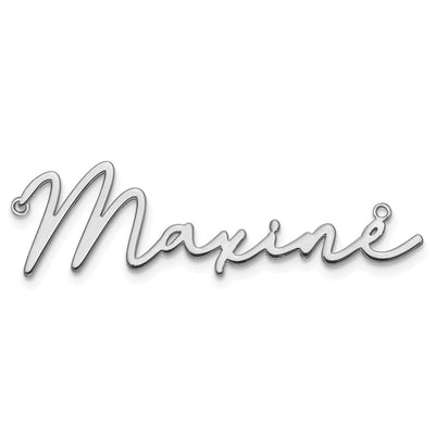 Sterling Silver/Gold-plated Polished Bathinda Font Name Plate