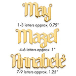 SS/Gold-plated Polished New Gothic Textura Font Name Plate view 16