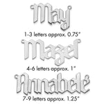 SS/Gold-plated Polished New Gothic Textura Font Name Plate view 6