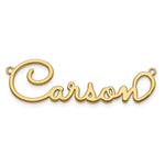 Sterling Silver/Gold-plated Polished Sacramento Font Name Plate view 3
