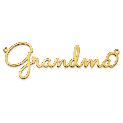 Sterling Silver/Gold-plated Polished Sacramento Font Name Plate