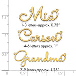 Sterling Silver/Gold-plated Polished Sacramento Font Name Plate view 5