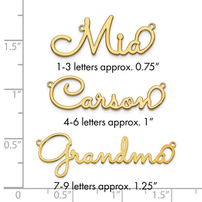 Sterling Silver/Gold-plated Polished Sacramento Font Name Plate
