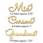 Sterling Silver/Gold-plated Polished Sacramento Font Name Plate view 1
