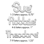 SS/Rhodium-plated Polished Name Plate view 2