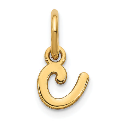 14KY Lower case Letter Initial Charm