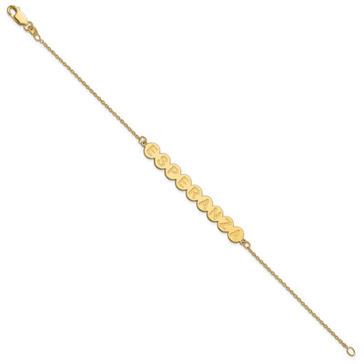 Sterling Silver/Gold-plated 9 Letter Bubble Bracelet