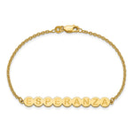 Sterling Silver/Gold-plated 9 Letter Bubble Bracelet view