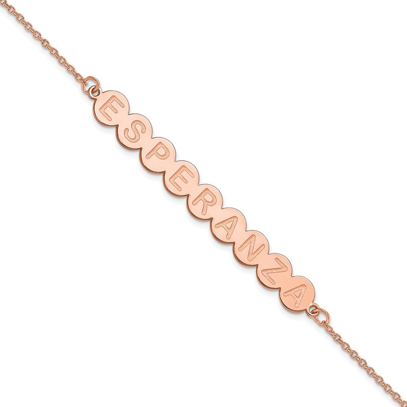 Sterling silver letter bracelet