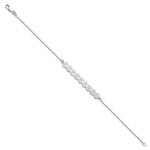 Sterling Silver/Rhodium-plated 9 Letter Bubble Bracelet view 2