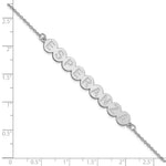 Sterling Silver/Rhodium-plated 9 Letter Bubble Bracelet view 3