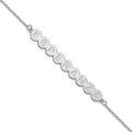 Sterling Silver/Rhodium-plated 9 Letter Bubble Bracelet