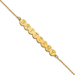 Sterling Silver/Gold-plated 8 Letter Bubble Bracelet view