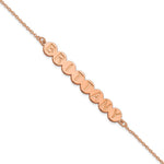 Sterling Silver/Rose-plated 8 Letter Bubble Bracelet view