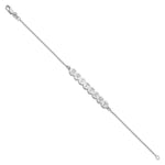 Sterling Silver/Rhodium-plated 8 Letter Bubble Bracelet view 2