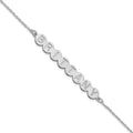 Sterling Silver/Rhodium-plated 8 Letter Bubble Bracelet