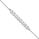 Sterling Silver/Rhodium-plated 8 Letter Bubble Bracelet view 1