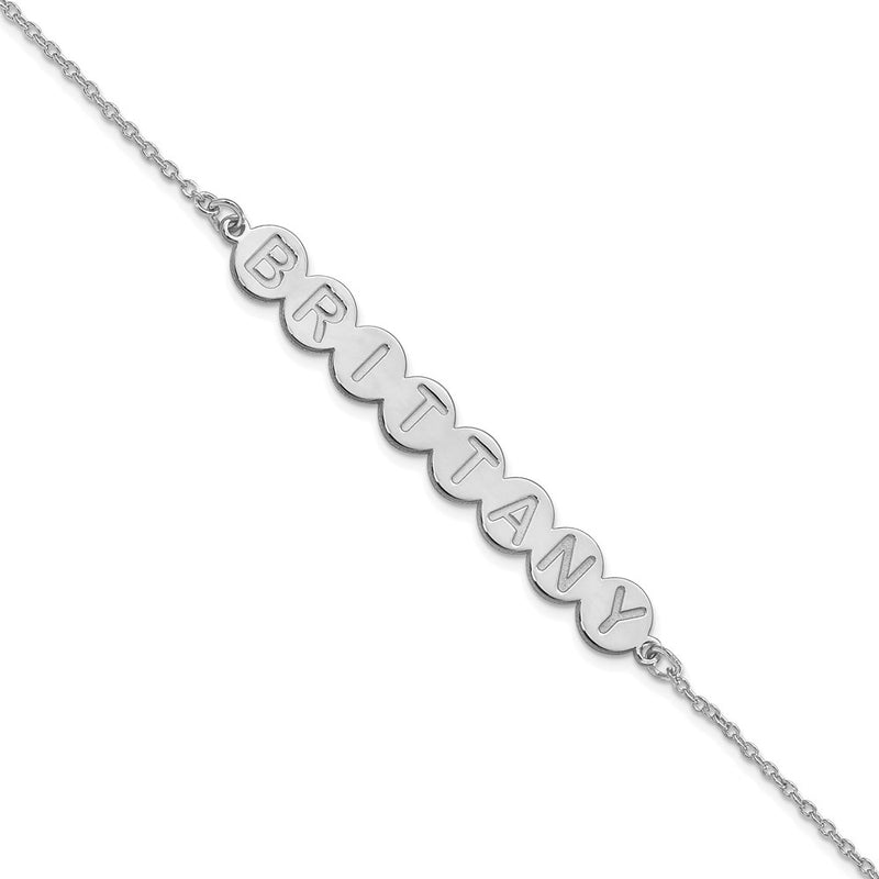 Sterling silver letter bracelet