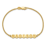 Sterling Silver/Gold-plated 7 Letter Bubble Bracelet view