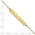 Sterling Silver/Gold-plated 7 Letter Bubble Bracelet view