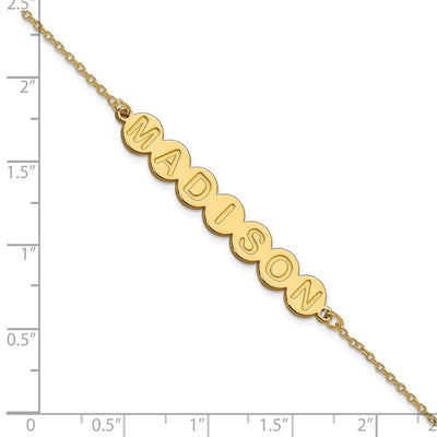 Sterling Silver/Gold-plated 7 Letter Bubble Bracelet