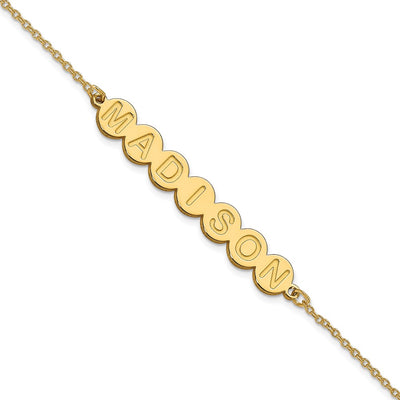 Sterling Silver/Gold-plated 7 Letter Bubble Bracelet