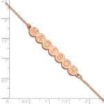 Sterling Silver/Rose-plated 7 Letter Bubble Bracelet view