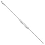 Sterling Silver/Rhodium-plated 7 Letter Bubble Bracelet view 2