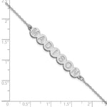 Sterling Silver/Rhodium-plated 7 Letter Bubble Bracelet view 3