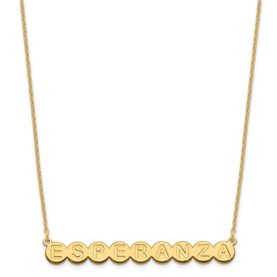 Sterling Silver/Gold-plated 9 Letter Bubble Necklace