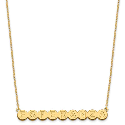 Sterling Silver/Gold-plated 9 Letter Bubble Necklace