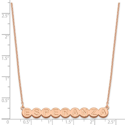 Sterling Silver/Rose-plated 9 Letter Bubble Necklace