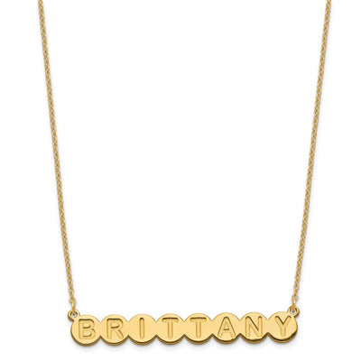 Sterling Silver/Gold-plated 8 Letter Bubble Necklace