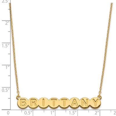 Sterling Silver/Gold-plated 8 Letter Bubble Necklace